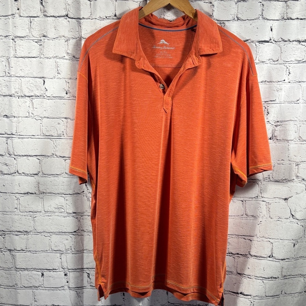 Tommy Bahama Orange Polo Shirt - Picture 1 of 5
